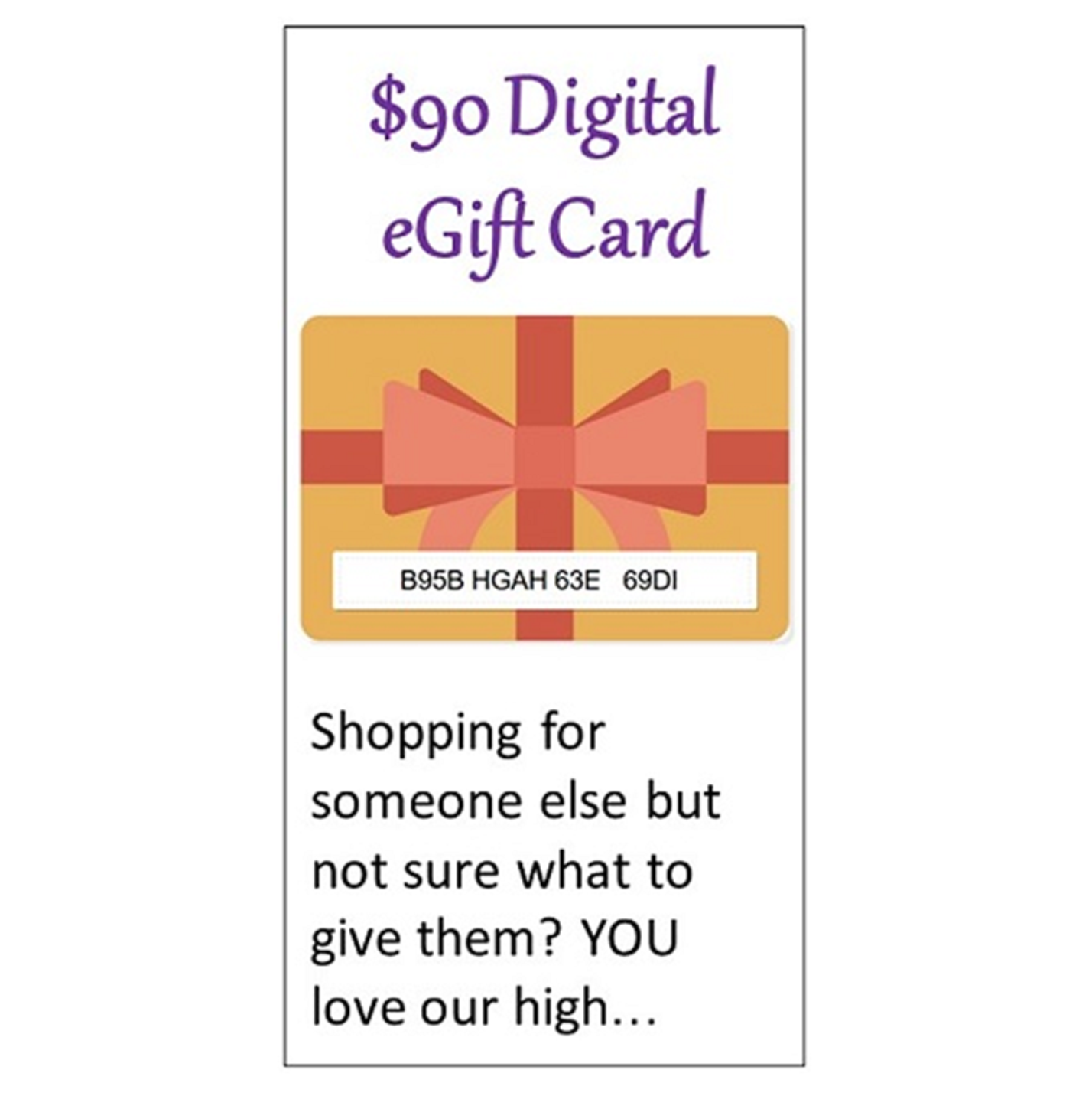 90 Digital eGift Card