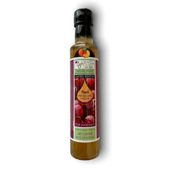 Peach WHITE Balsamic Vinegar (Oak Aged)