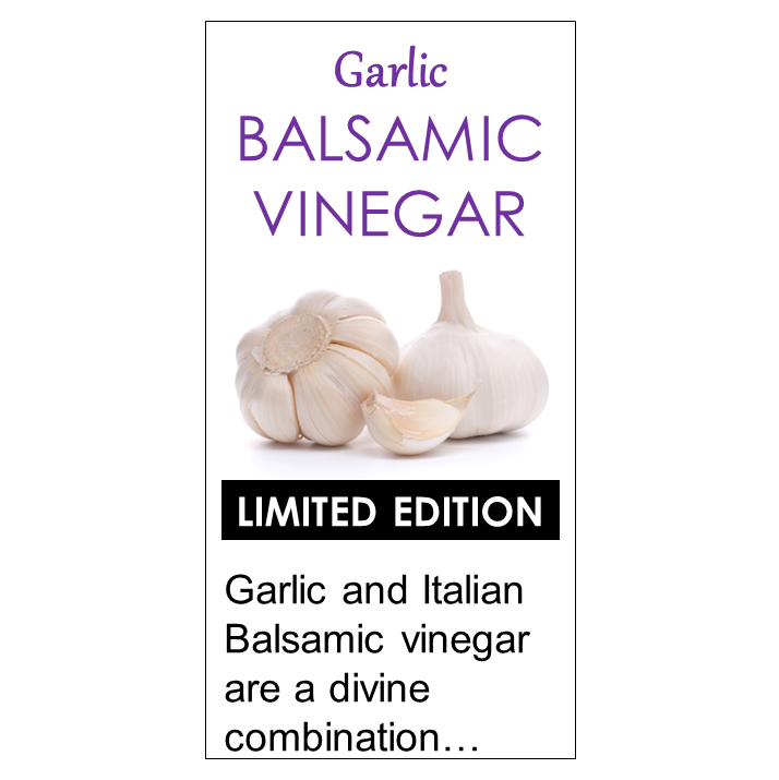 Garlic Balsamic Vinegar (Dark, Oak Aged)